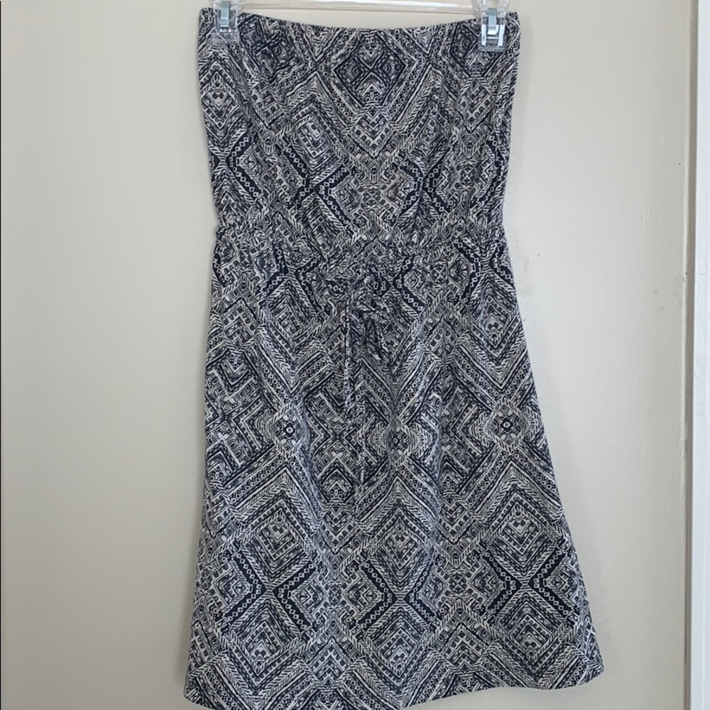 Missimo Black & Tan Strapless Dress!